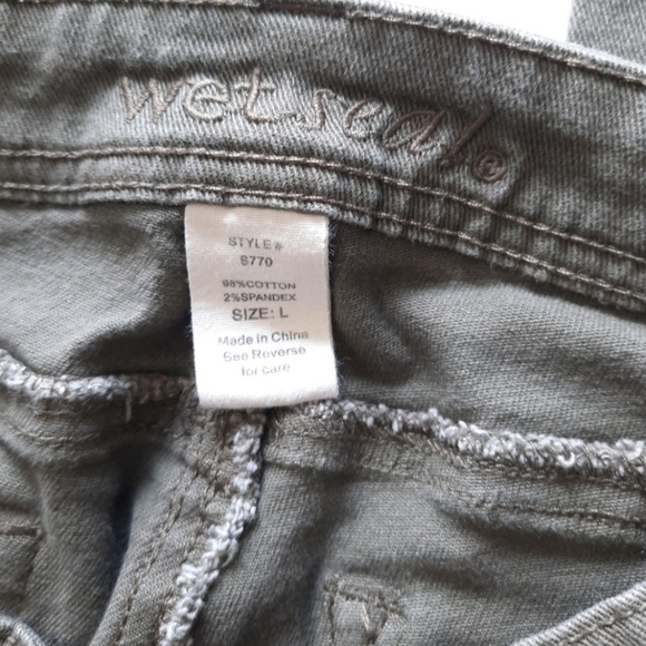 Wet Seal Army Green Skinny Low Rise Jeggings - Picture 3 of 3